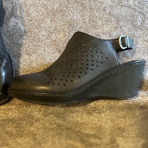 Born Black Perforated Leather Slingbacks - Picture 2 of 4
